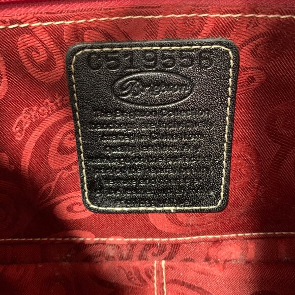 BRIGHTON Hilda Moon Purse Black Croc Embossed Pebbled Leather Demi Shoulder Bag - Picture 12 of 16